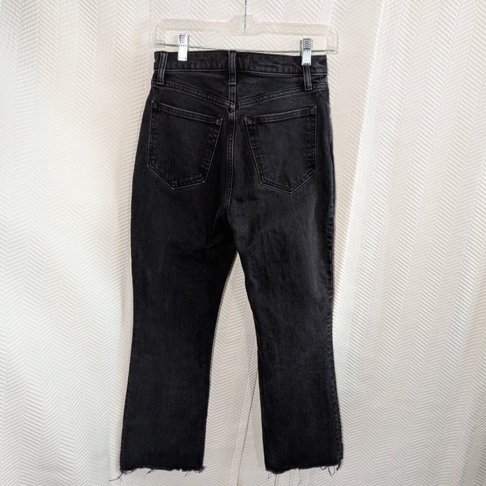 Abercrombie & Fitch The Kick Flare Ultra High Rise Jeans Black Denim Size 26/2R - Picture 5 of 8